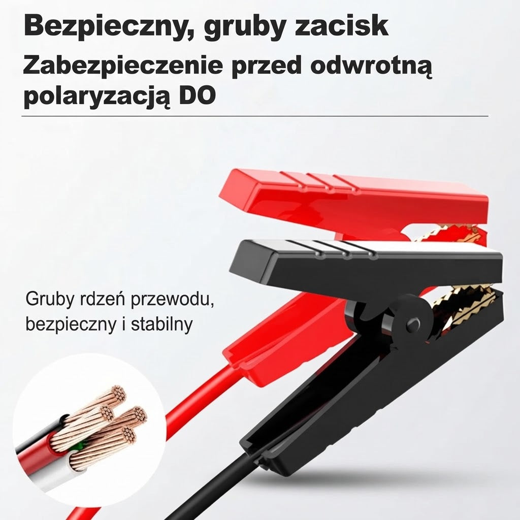 Booster rozruchowy 600 A z power bankiem i latarką